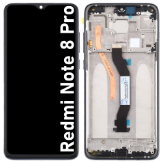 Écran LCD du Xiaomi Redmi Note 8 Pro assemblé sur châssis