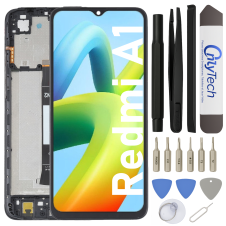 Écran LCD du Xiaomi Redmi A1 assemblé sur châssis - Avec outils