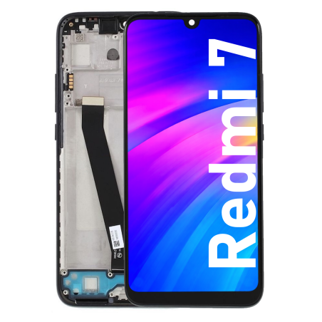 Écran LCD du Xiaomi Redmi 7 assemblé sur châssis - Avec outils