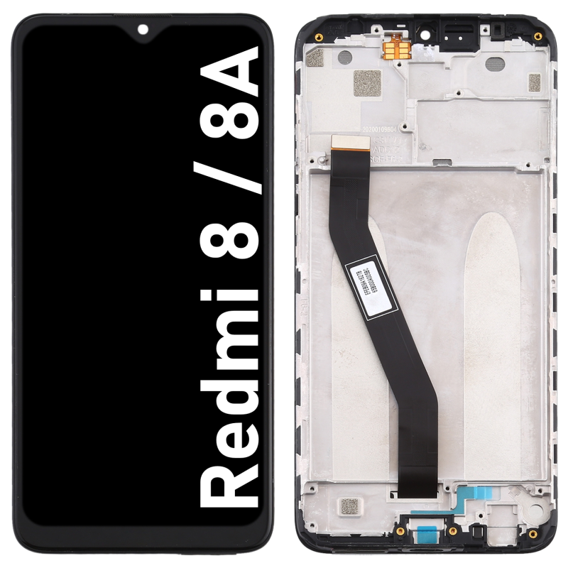 Écran LCD du Xiaomi Redmi 8 / 8A assemblé sur châssis