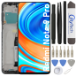 Écran LCD du Xiaomi Redmi Note 9 Pro assemblé sur châssis - Avec outils