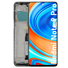Écran LCD du Xiaomi Redmi Note 9 Pro assemblé sur châssis - Avec outils