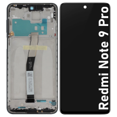 Écran LCD du Xiaomi Redmi Note 9 Pro assemblé sur châssis