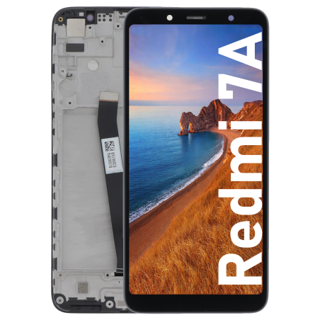 Écran LCD du Xiaomi Redmi 7A assemblé sur châssis - Avec outils