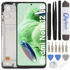 Écran LCD du Xiaomi Redmi Note 12 5G assemblé sur châssis - Avec outils