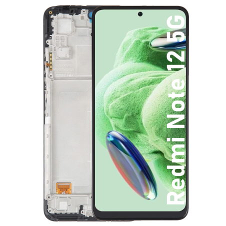 Écran LCD du Xiaomi Redmi Note 12 5G assemblé sur châssis - Avec outils