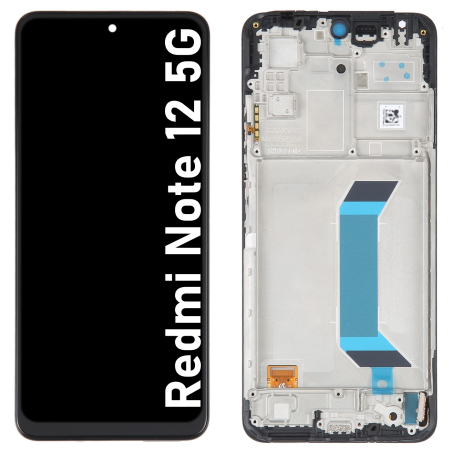 Écran LCD du Xiaomi Redmi Note 12 5G assemblé sur châssis