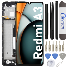 Écran LCD du Xiaomi Redmi A3 assemblé sur châssis - Avec outils