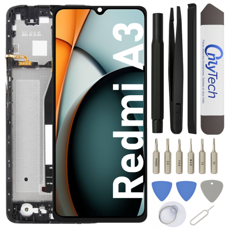Écran LCD du Xiaomi Redmi A3 assemblé sur châssis - Avec outils
