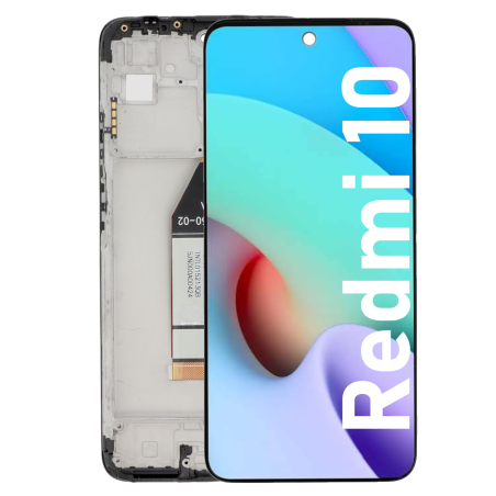 Écran LCD du Xiaomi Redmi 10 assemblé sur châssis - Avec outils