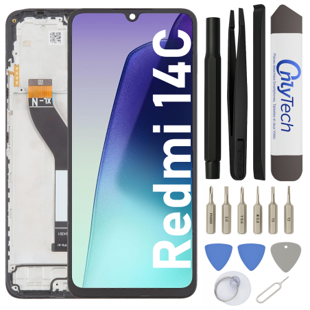 Écran LCD du Xiaomi Redmi 14C assemblé sur châssis - Avec outils