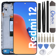 Écran LCD du Xiaomi Redmi 12 4G assemblé sur châssis - Avec outils