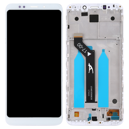 Écran LCD du Xiaomi Redmi 5 Plus Blanc assemblé sur châssis