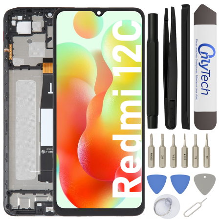 Écran LCD du Xiaomi Redmi 12C assemblé sur châssis - Avec outils