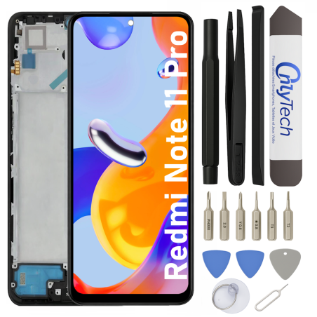 Écran LCD du Xiaomi Redmi Note 11 Pro assemblé sur châssis - Avec outils