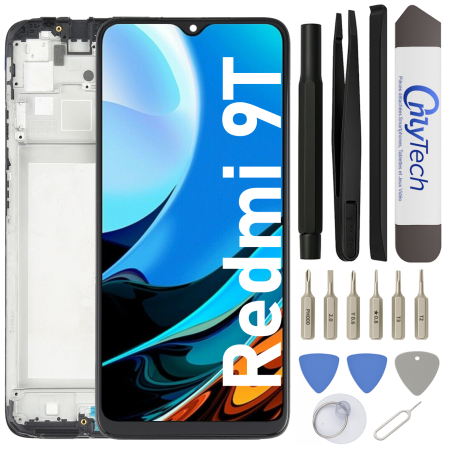 Écran LCD du Xiaomi Redmi 9T assemblé sur châssis - Avec outils