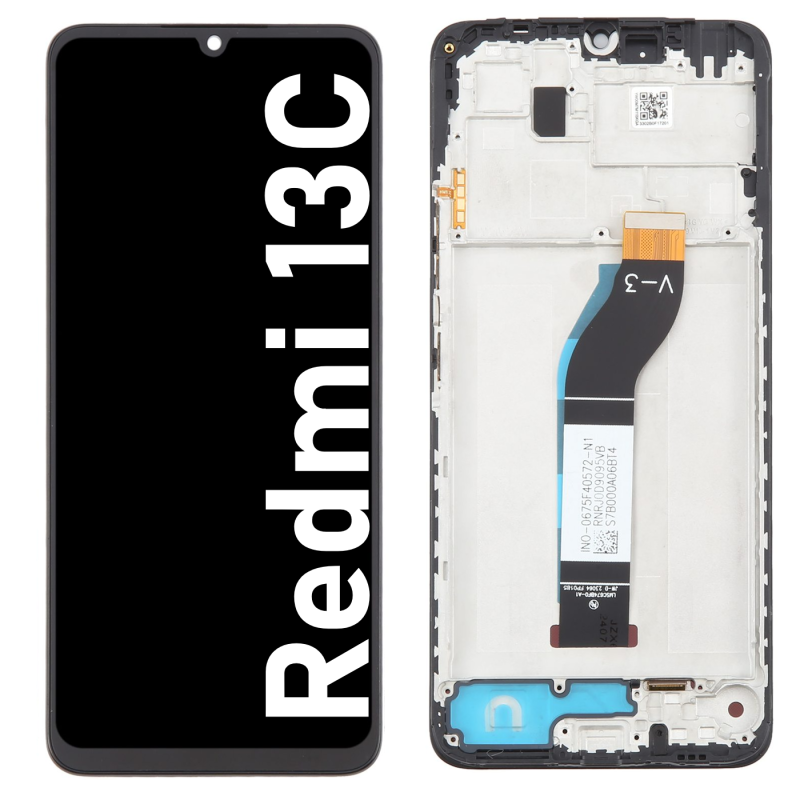 Écran LCD du Xiaomi Redmi 13C assemblé sur châssis