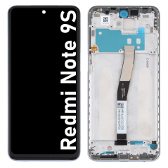 Écran LCD du Xiaomi Redmi Note 9S assemblé sur châssis