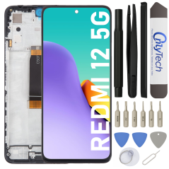 Écran LCD du Xiaomi Redmi 12 5G assemblé sur châssis - Avec outils