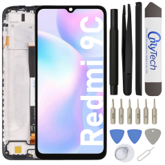 Écran LCD du Xiaomi Redmi 9C assemblé sur châssis - Avec outils
