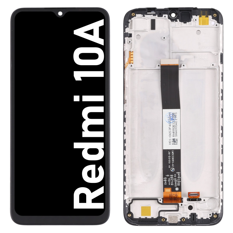 Écran LCD du Xiaomi Redmi 10A assemblé sur châssis