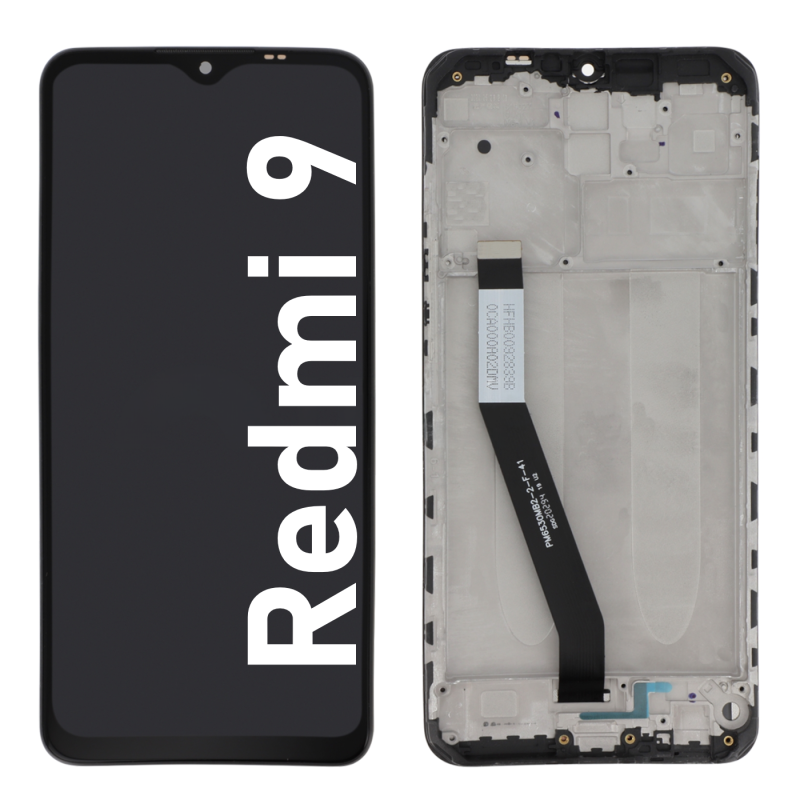 Écran LCD du Xiaomi Redmi 9 assemblé sur châssis