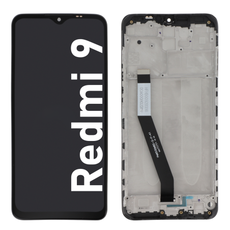 Écran LCD du Xiaomi Redmi 9 assemblé sur châssis
