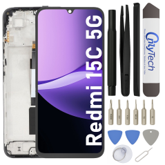 Écran LCD du Xiaomi Redmi 15C 5G assemblé sur châssis Version Mondiale - Avec outils