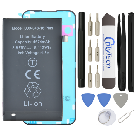 Batterie pour iPhone 16 Plus - Qualité Originale - Avec outils