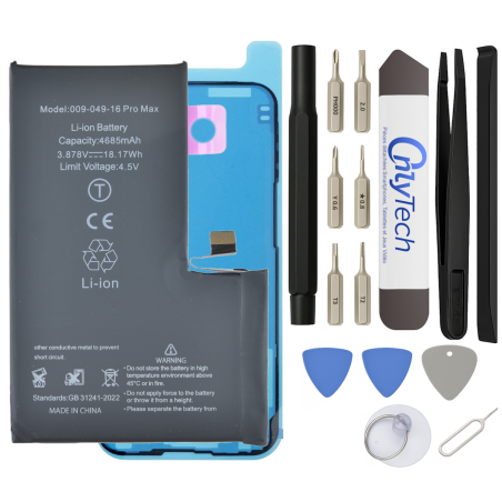 Batterie pour iPhone 16 Pro Max - Qualité Originale - Avec outils
