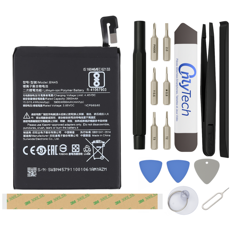 Batterie pour Xiaomi Redmi Note 5 - Qualité Originale - Avec outils