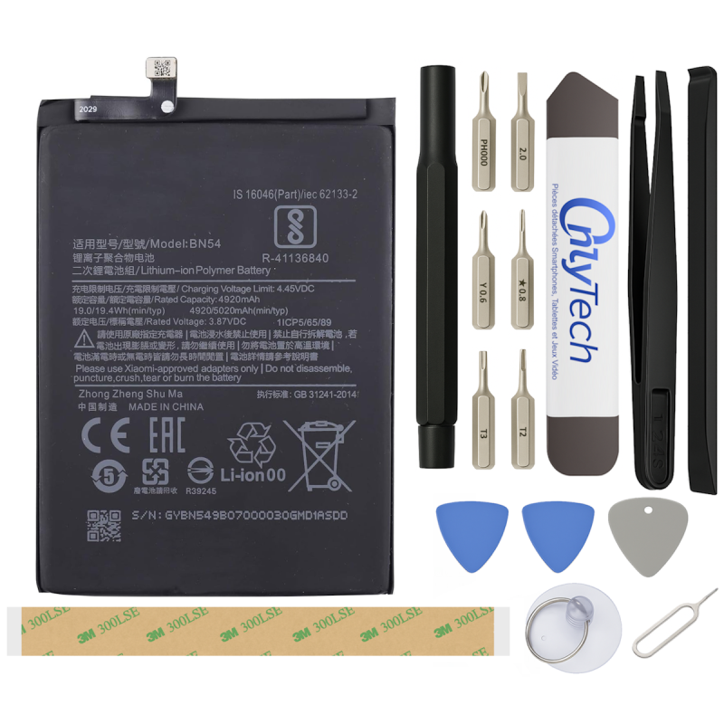 Batterie pour Xiaomi Redmi Note 9 - Qualité Originale - Avec outils