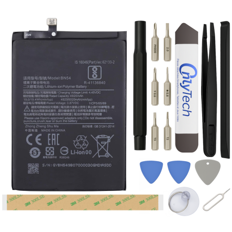 Batterie pour Xiaomi Redmi Note 9 - Qualité Originale - Avec outils