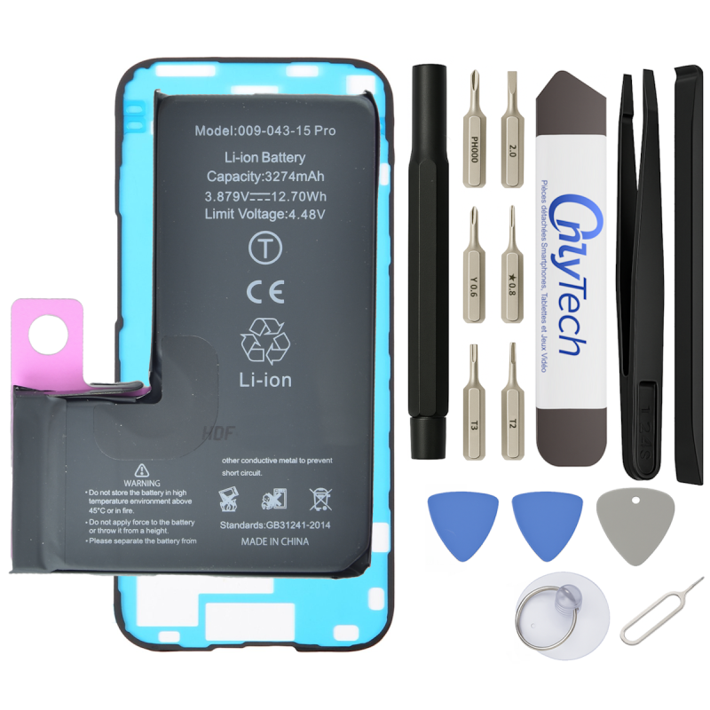Batterie pour iPhone 15 Pro - Qualité Originale - Avec outils