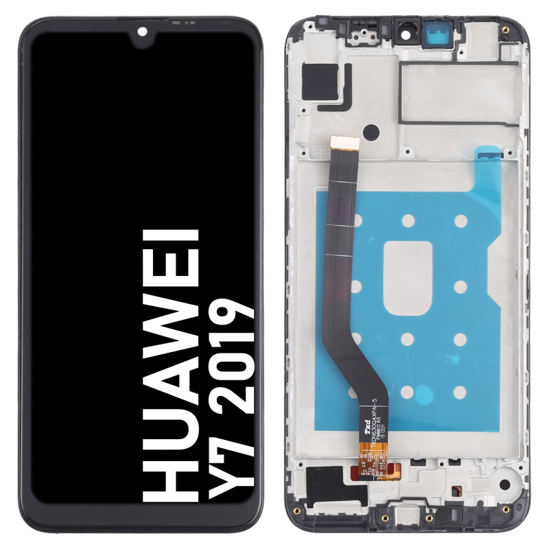 Écran LCD du Huawei Y7 2019 assemblé sur châssis