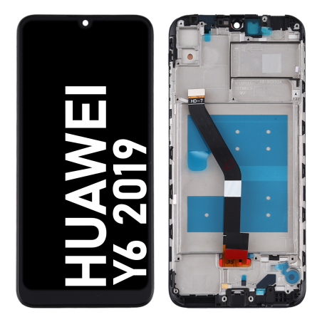 Écran LCD du Huawei Y6 2019 assemblé sur châssis