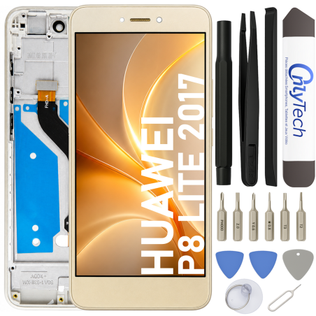 Écran LCD du Huawei P8 Lite 2017 OR assemblé sur châssis - Avec outils