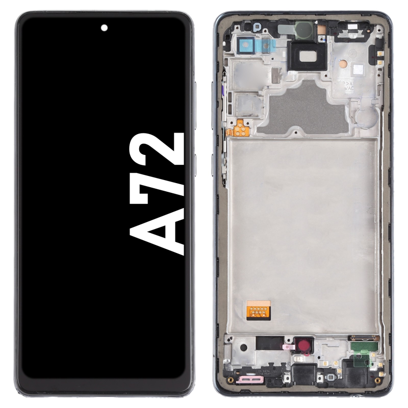 Écran LCD du Samsung Galaxy A72 assemblé sur châssis Écran LCD du Samsung Galaxy A72 assemblé sur châssis
