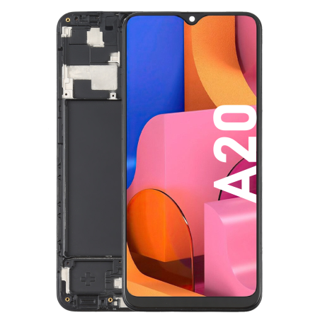 Écran LCD du Samsung Galaxy A20 assemblé sur châssis - Avec outils