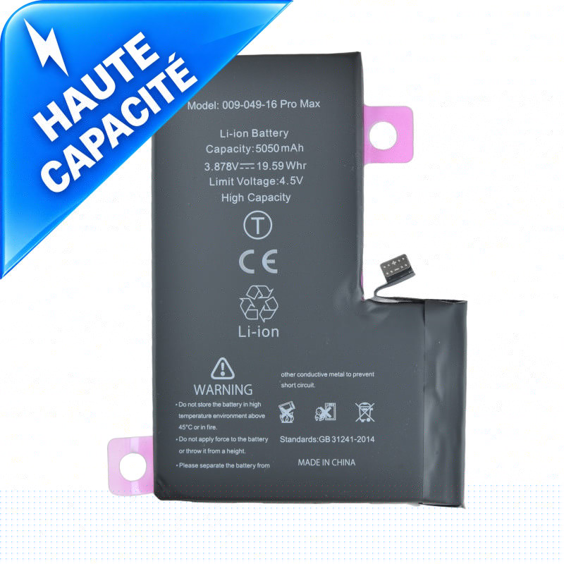 Batterie Haute Capacité pour iPhone 16 Pro Max Batterie Haute Capacité pour iPhone 16 Pro Max