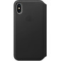 Coque Officielle Apple Folio en Cuir pour iPhone X - Noir