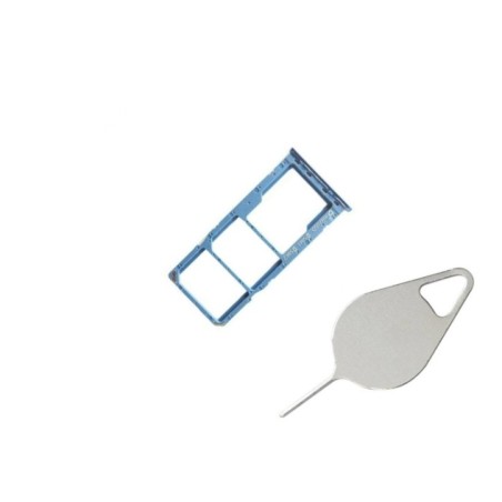 Tiroir double SIM Bleu du Samsung Galaxy A7 2018 SM-A750