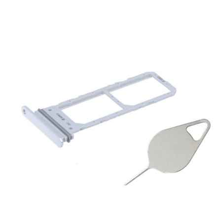 Tiroir double SIM Blanc du Samsung Galaxy Note 10 Sm-N970