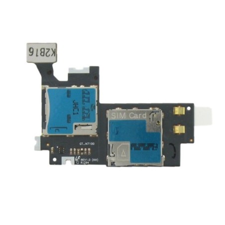 Nappe interne des lecteurs des cartes SIM et MicroSD du Samsung Galaxy Note 2 N7100