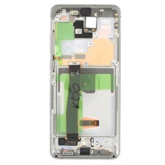 Bloc écran Dynamic AMOLED 2X Original Samsung pour Samsung Galaxy S20 Ultra Cloud White