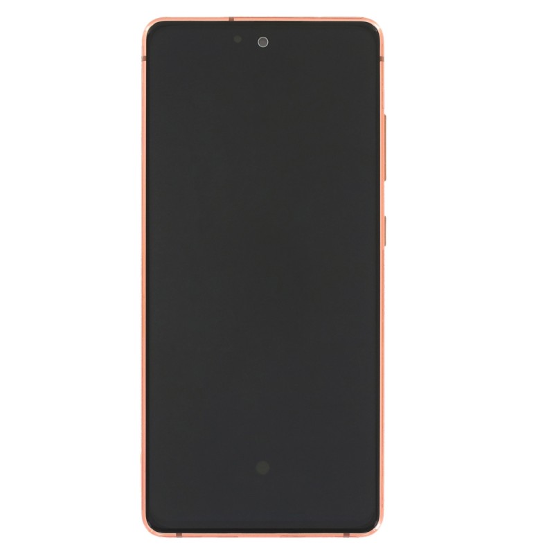 Bloc écran AMOLED + Tactile Original Samsung Assemblé sur châssis pour Samsung Galaxy S20 FE Cloud Orange