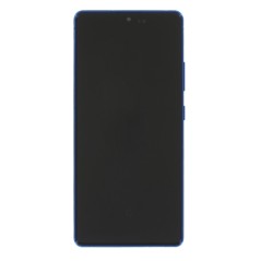 Bloc écran AMOLED + Tactile Original Samsung Assemblé sur châssis pour Samsung Galaxy S10 Lite Prism Blue (Bleu)