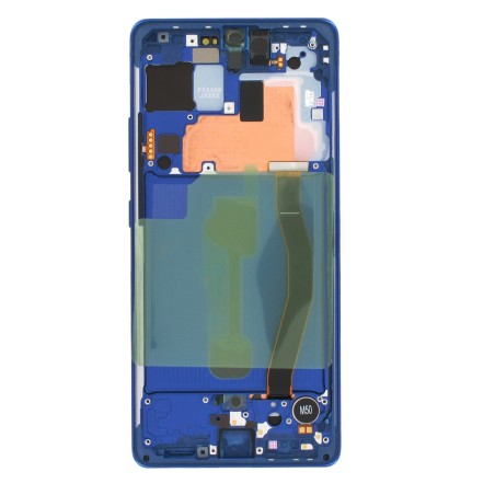 Bloc écran AMOLED + Tactile Original Samsung Assemblé sur châssis pour Samsung Galaxy S10 Lite Prism Blue (Bleu)