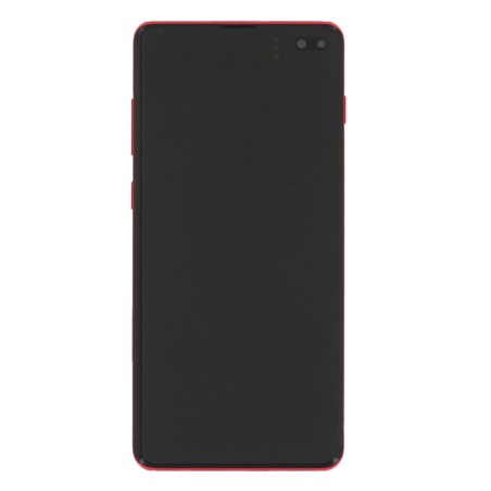 Bloc écran AMOLED + Tactile Original Samsung Assemblé sur châssis pour Samsung Galaxy S10 PLUS Cardinal Red (Rouge)