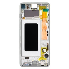 Bloc écran AMOLED + Tactile Original Samsung Assemblé sur châssis pour Samsung Galaxy S10 Prism White (Blanc)